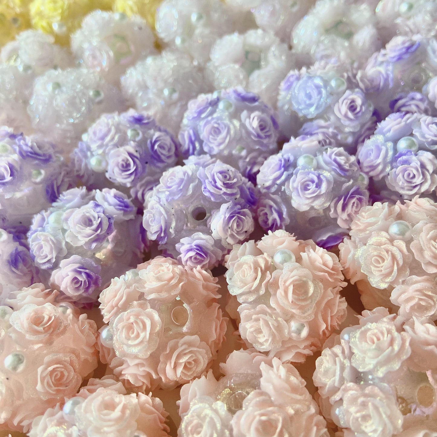 Rose Flower Ball Luminous Fancy Beads