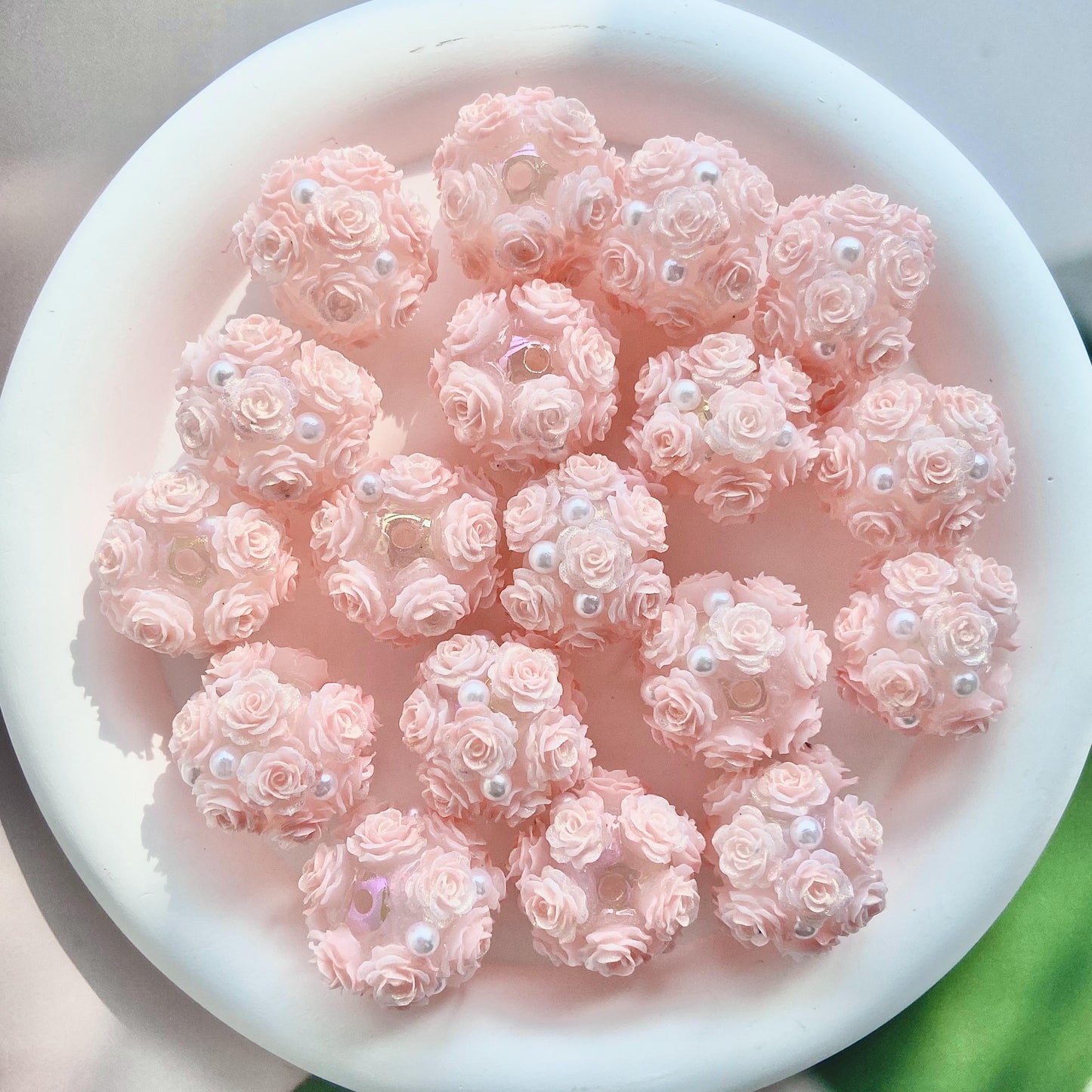 Rose Flower Ball Luminous Fancy Beads