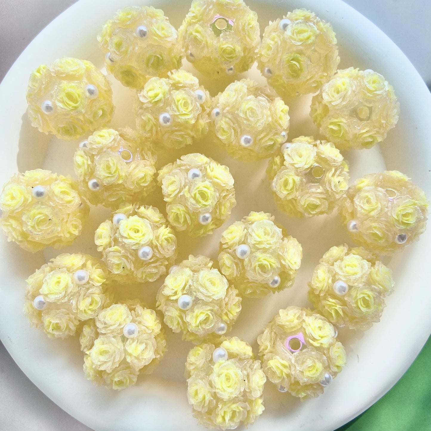 Rose Flower Ball Luminous Fancy Beads