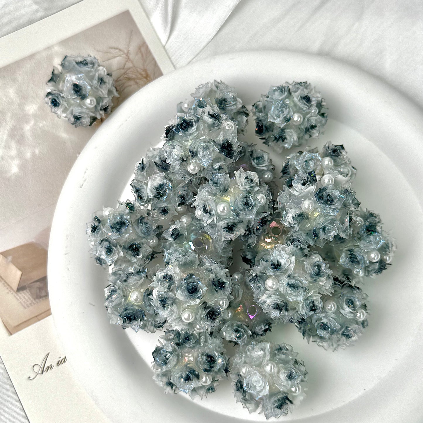 Rose Flower Ball Luminous Fancy Beads